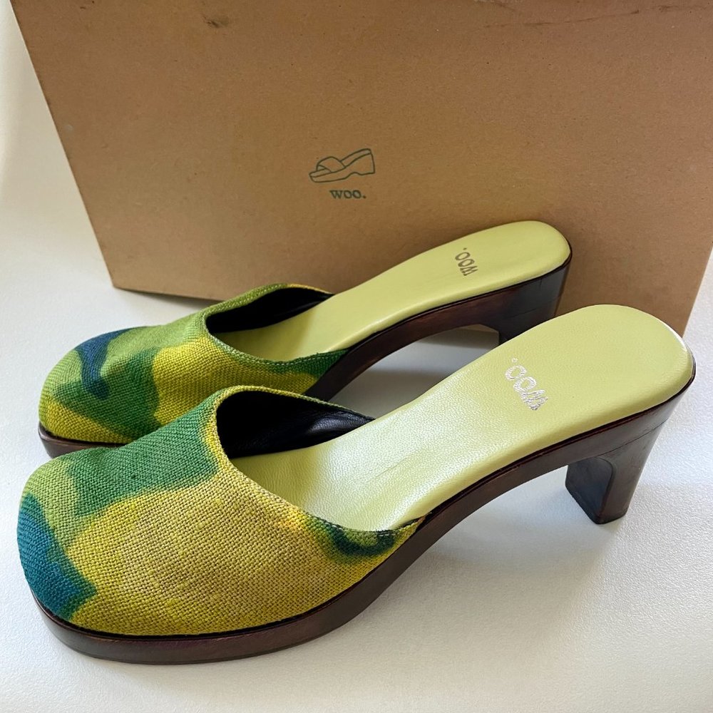 Vintage Woo Retro Floral Mule Shoes (Size 6) House Of Woo